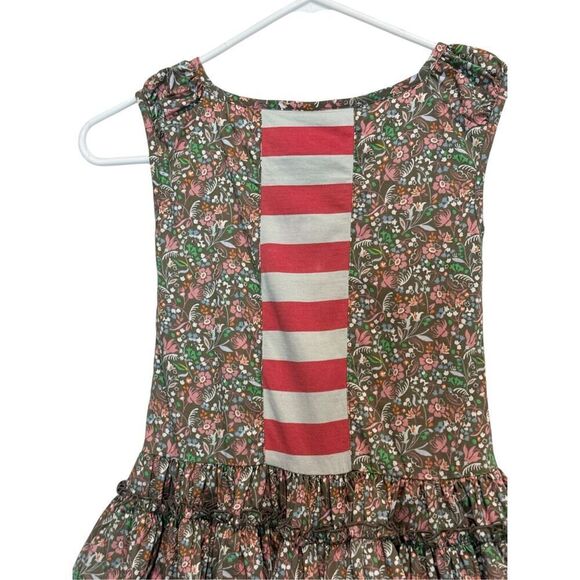 Matilda Jane Serendipity Wonder Girl Sleeveless Floral & Stripe Ruffle Dress 4T - Picture 3 of 13